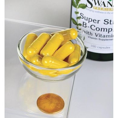 Супер Стресс B-комплекс с витамином С, Super Stress B-Complex with Vitamin C, Swanson, 100 капсул купить в Киеве и Украине
