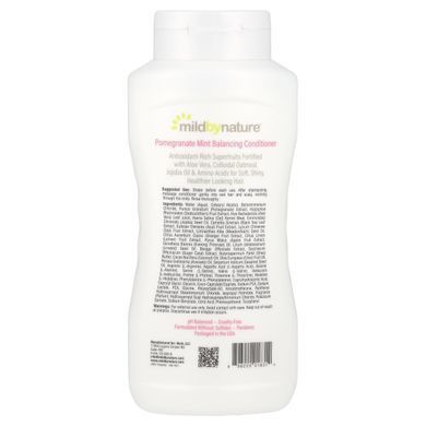 Balancing conditioner with pomegranate and mint, Mild By Nature, 473 ml.