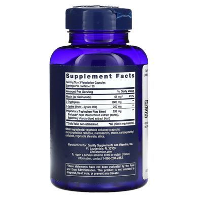 Триптофан плюс оптимизированный Life Extension (Optimized Tryptophan Plus) 90 капсул купить в Киеве и Украине