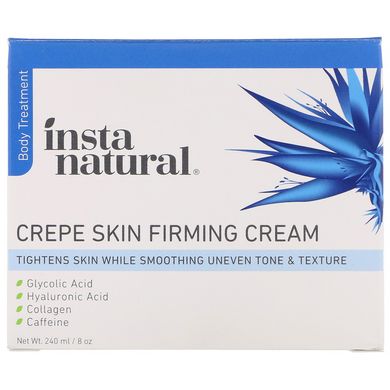 Зміцнюючий крем для шкіри, догляд за тілом, Crepe Skin Firming Cream, Body Treatment, InstaNatural, 240 мл