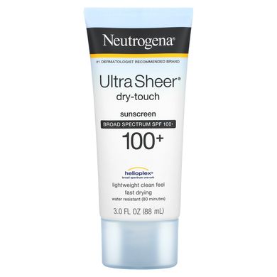 Ultra Sheer, що не залишає слідів сонцезахисний крем з SPF100 +, Neutrogena, 3 рідкі унції (88 мл)