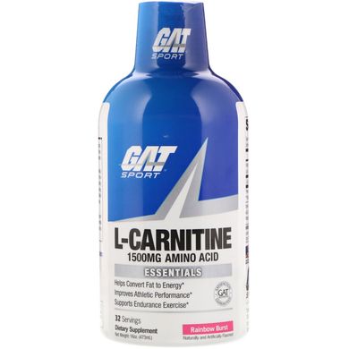 L-карнитин, радужный взрыв, L-Carnitine, Rainbow Burst, GAT, 1500 мг, 473 мл купить в Киеве и Украине