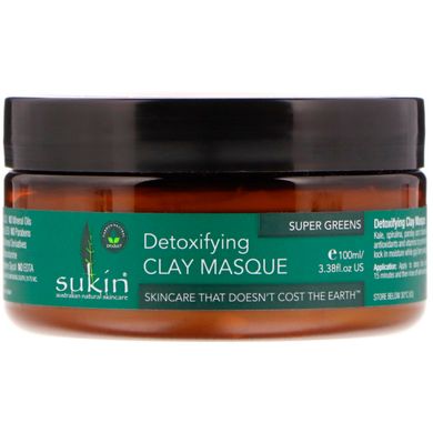 Детоксифікуюча глиняна маска Sukin (Super Greens Detoxifying Clay Masque) 100 мл