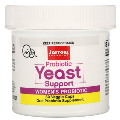 Пробіотична підтримка з дріжджами, жіночий пробіотик, Probiotic Yeast Support, Women's Probiotic, Jarrow Formulas, 5 мільярдів, 30 вегетаріанських капсул