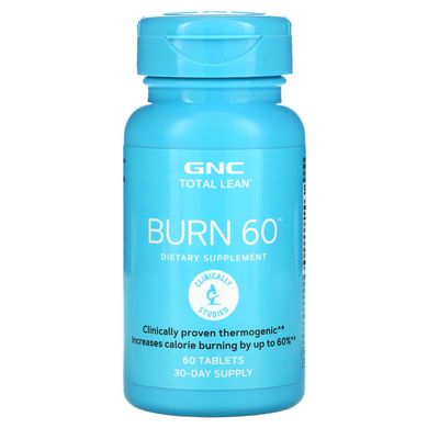 GNC, Total Lean, Burn 60, засіб для ефективного спалювання жиру, 60 таблеток