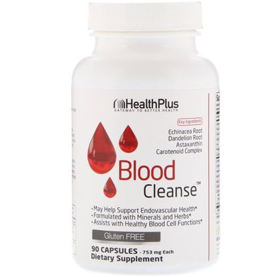 Очищення крові, Крок 4, Super Blood Cleanse, Health Plus Inc, 753 мг, 90 капсул