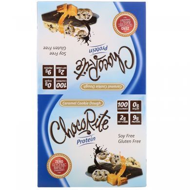 ChocoRite, білкові батончики зі смаком карамельної начинки для печива, HealthSmart Foods, Inc, 16 батончиків по 1,20 унції (34 г)