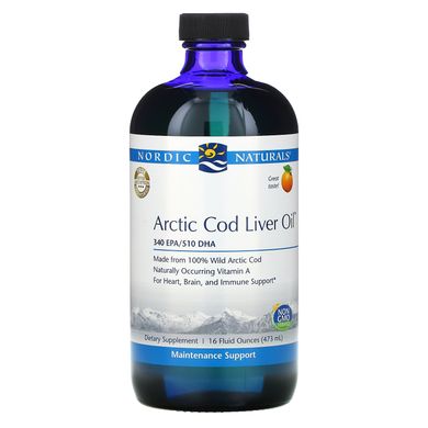 Риб'ячий жир з печінки тріски апельсин Nordic Naturals (Arctic Cod Liver Oil) 473 мл