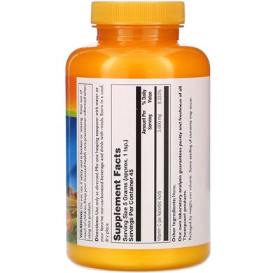 Порошок вітаміну С, Vitamin C Powder, Thompson, 5000 мг, 8 унцій.