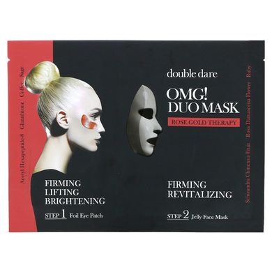 Double Dare, OMG! Duo Beauty Mask, Терапія рожевим золотом, набір з 2 предметів