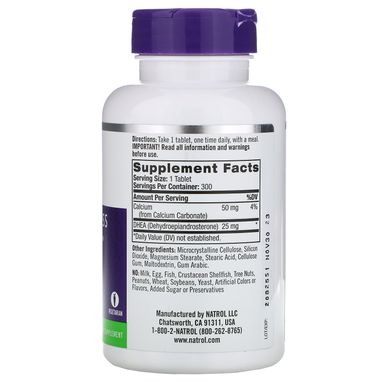 Дегідроепіандростерон Natrol (DHEA) 25 мг 300 таблеток