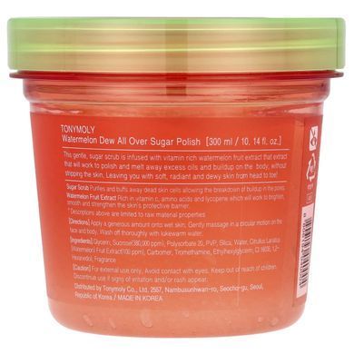 Tony Moly, Кавун, цукровий лак по всій поверхні роси, 10,14 рідких унцій (300 мл)