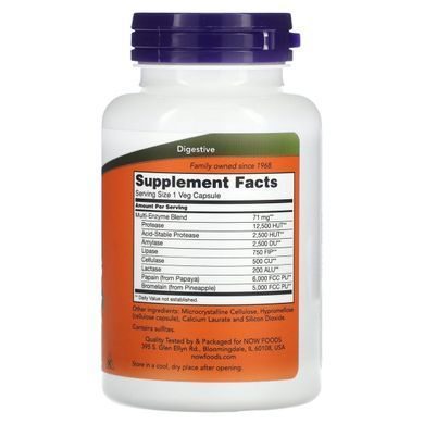 Растительные ферменты Now Foods (Plant Enzymes) 120 капсул купить в Киеве и Украине