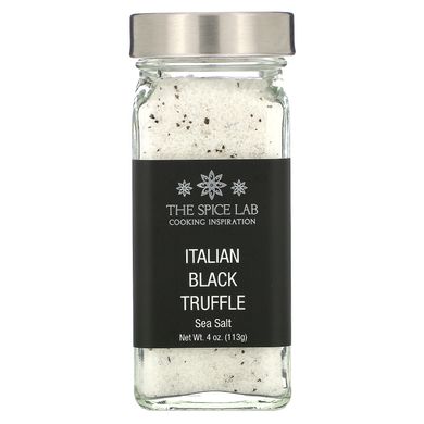 Італійська морська сіль з чорним трюфелем, Italian Black Truffle Sea Salt, The Spice Lab, 113 г