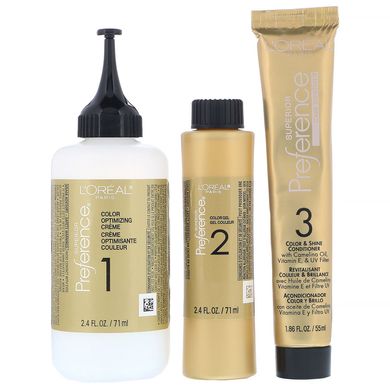 Фарба для волосся Superior Preference з технологією проти вимивання кольору і системою надання сяйва, натуральний, відтінок 6 світло-каштановий, L'Oreal, на 1 застосування