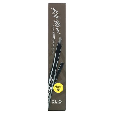 Олівець для брів натуральний коричневий Clio (Auto Hard Brow Pencil 01 Natural Brown) 0,31 г