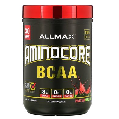 Амінокислоти, AMINOCORE BCAA, кавун, ALLMAX Nutrition, 315 г
