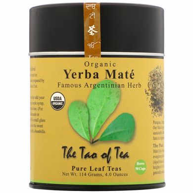 Органічний чай йерба-мате, The Tao of Tea, 114 г (4,0 унції)