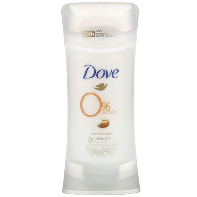 Dove, Дезодорант з 0% алюмінію, олія ши, 2,6 унції (74 г)