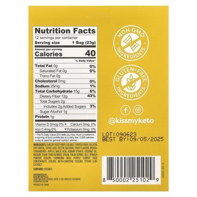 Kiss My Keto, Keto Gummy Bears, fruity, 12 packets of 0.79 ounces (23 g) each