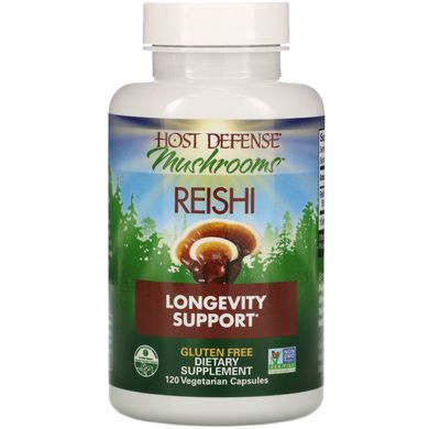 Гриби Рейши для підтримки серця Fungi Perfecti (Reishi Host Defense) 120 капсул