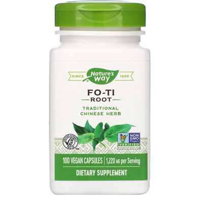 Корінь Fo-Ti, Nature's Way, 610 мг, 100 рослинних капсул