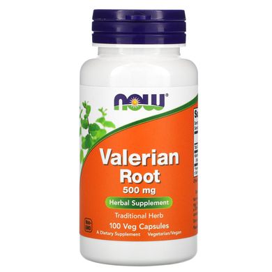 Корінь валеріани Now Foods (Valerian Root) 500 мг 100 капсул