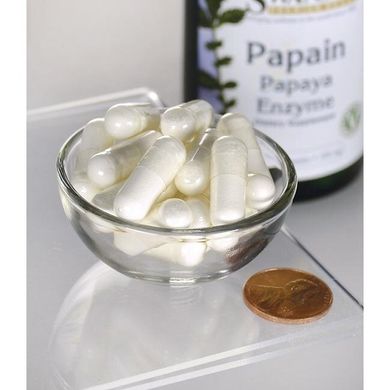 Папаін, Papain Papaya Enzyme, Swanson, 100 мг, 90 капсул
