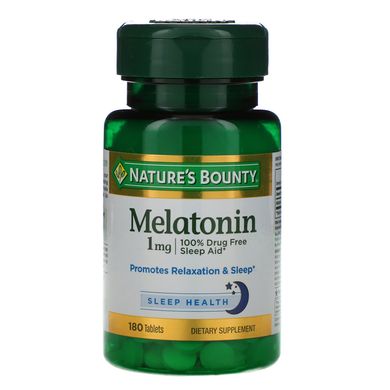 Мелатонін Nature's Bounty (Melatonin) 1 мг 180 таблеток
