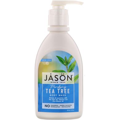 Гель для душа масло чайного дерева очищає Jason Natural (Body Wash) 887 мл