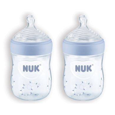 Просто натуральні, пляшки, хлопчик, 0 + місяців, повільний, NUK, 2 упаковки, по 150 унцій кожна