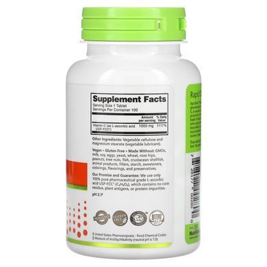 Вітамін C NutriBiotic (Vitamin C) 1000 мг 100 таблеток