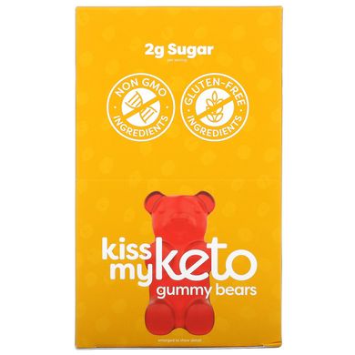Kiss My Keto, Мармеладные мишки Keto, фруктовые, 12 пакетиков по 0,79 унции (23 г) каждый купить в Киеве и Украине