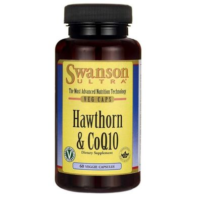 Боярышник и Коэнзим, Hawthorn & CoQ10, Swanson, 60 капсул купить в Киеве и Украине