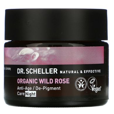 Нічний крем від вікової пігментації шипшина Dr. Scheller (Anti-Age / De-Pigment Care Night) 48 г