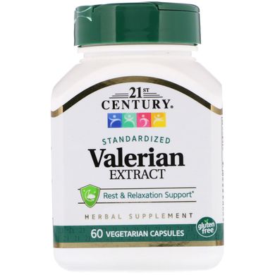 Екстракт валеріани 21st Century (Valerian) 60 капсул