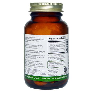 Пробіотик з пребіотиками корінь якона Sunbiotics (Potent Probiotics with Organic Yacon Root Prebiotics) 30 таблеток