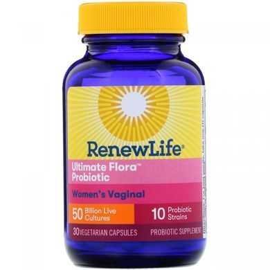 Vaginal Female, Ultimate Flora Probiotic, Renew Life, 50 Billion Live Bacteria, 30 Vegetarian Capsules