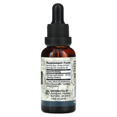 Рідкий екстракт листя моринги Amazing Herbs (Moringa Leaf Liquid Extract) 30 мл