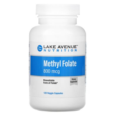Метілфолат, Lake Avenue Nutrition, 800 мкг, 120 вегетаріанських капсул