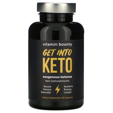 Vitamin Bounty, Get Into Keto, экзогенные кетоны, 60 капсул купить в Киеве и Украине