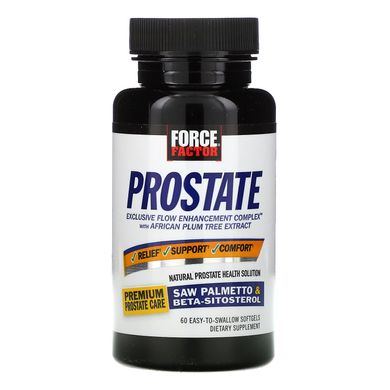 Натуральне рішення для здоров'я простати, Prostate, Natural Prostate Health Solution, Force Factor, 60 капсул