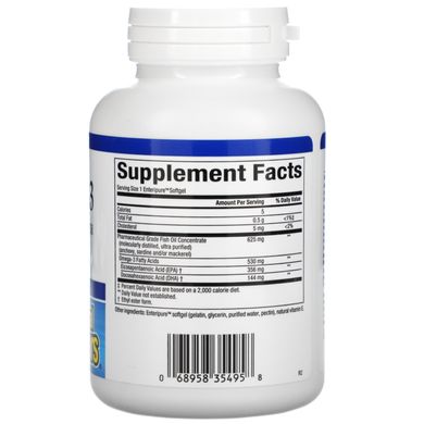 Natural Factors, Міні-гелі RxOmega-3, 500 мг, 120 м'яких пігулок Enteripure