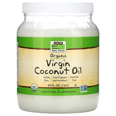 Органічна кокосова олія Now Foods (Organic Virgin Coconut Oil) 1,6 л