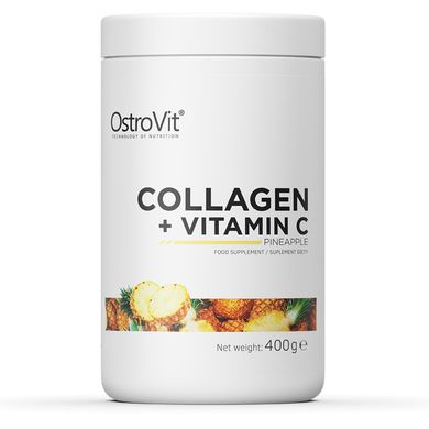 Колаген та вітамін С смак ананас OstroVit (Collagen + Vitamin C) 400 г