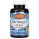 Omega-3 with vitamins D and K Carlson Labs (Elite Omega-3 D & K) 700 mg/2000 IU/90 mcg 60 capsules with lemon flavor.