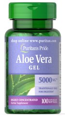 Экстракт алоэ вера Puritan's Pride (Aloe Vera Extract) 25 мг 100 капсул купить в Киеве и Украине