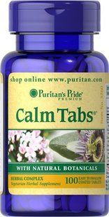 Calm Tabs&reg; ** с валерианой, маракуйей, хмелем, ромашкой, Calm Tabs&reg;** with Valerian, Passion Flower, Hops, Chamomile, Puritan's Pride, 100 таблеток купить в Киеве и Украине