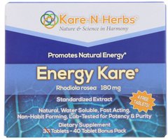 Энергетическая добавка Energy Kare, Kare n Herbs, 40 таблеток купить в Киеве и Украине