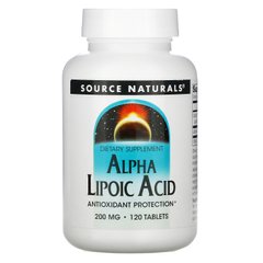 Альфа-липоевая кислота Source Naturals (Alpha Lipoic Acid) 200 мг 120 таблеток купить в Киеве и Украине